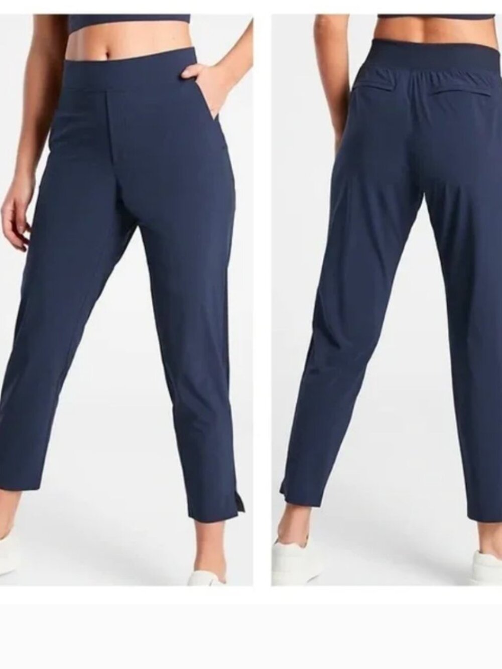 Athleta Navy Brooklyn Slim-Leg Pants